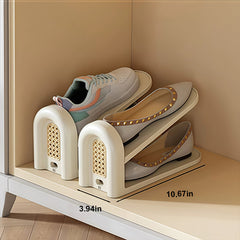 Premium Adjustable Double-Layer Shoe Stacker